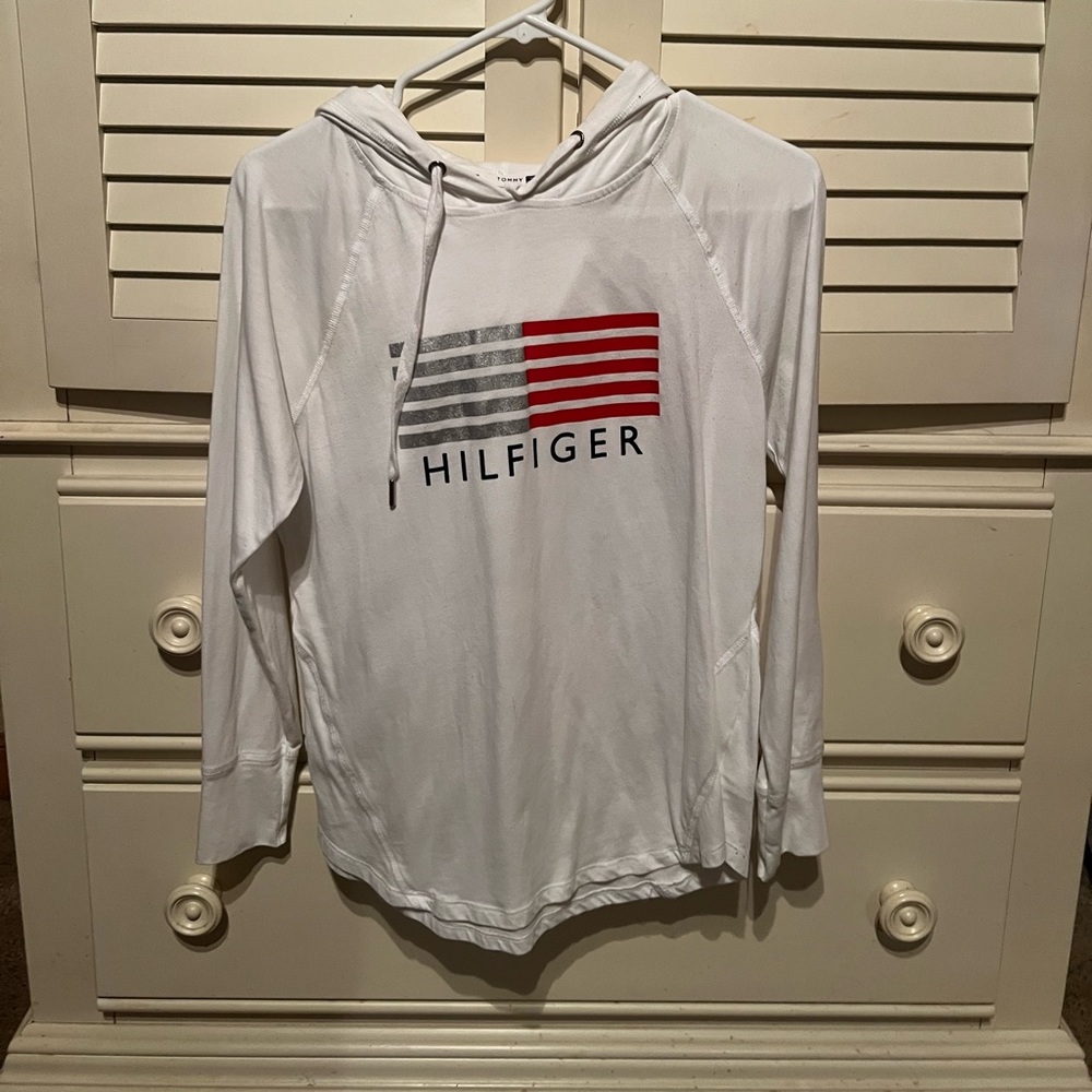 White thin hoodie medium women’s
